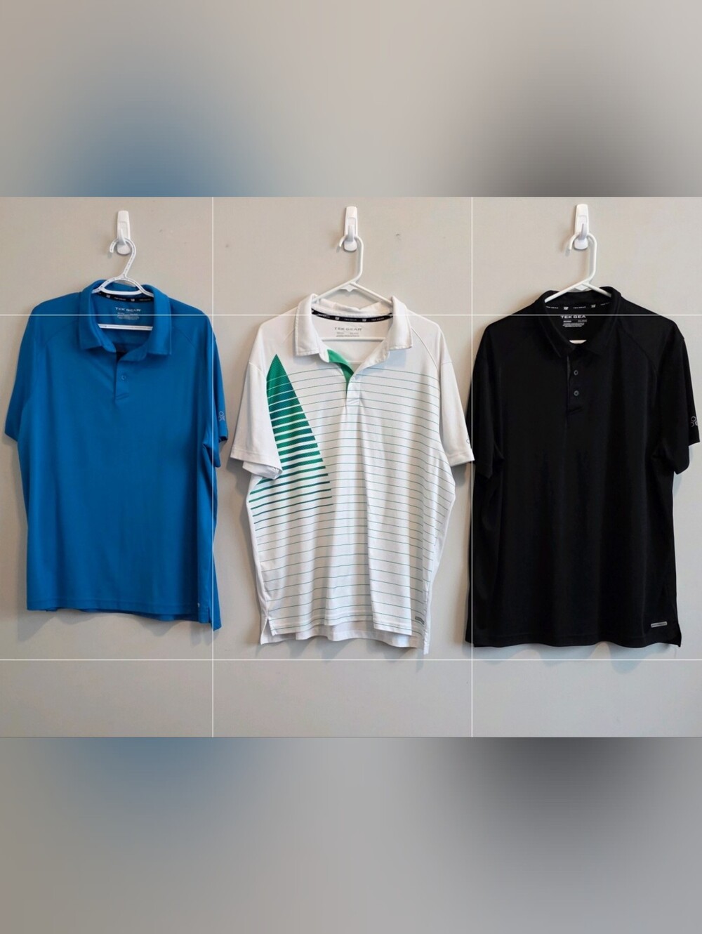 Tek Gear Men’s Performance Polo Shirts 3-Pack
